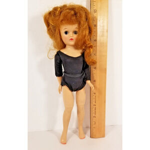 Vintage 1957 Vogue 10" Jill Doll Red/Brown Hair Blue Eyes Bent Knee Walker BKW